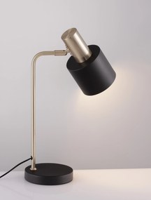 Rustikálna stolová lampa Paz čierne