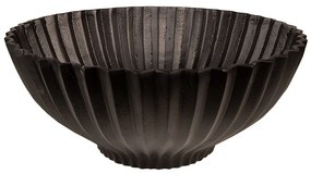 Čierna kovová servírovacia misa/tanier Trabio - Ø 33*14 cm