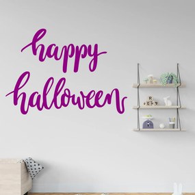 Veselá Stena Samolepka Happy Halloween Farba: fialová, Veľkosť: 60 x 43 cm