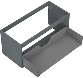 Mexen Box-A, závesná skrinka 100 cm, 1 zásuvka, grafitová matná, 91AX0-1000-470-1-66