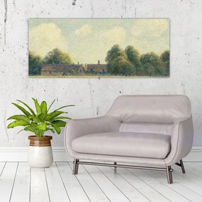 Obraz - Camille Pissarro, Hampton Court Green, reprodukcia (120x50 cm)
