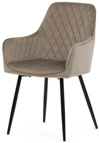 Autronic BONTEC Jedálenská stolička, čierna, zamatová látka, DCH-215 BK4 Farba: Béžová