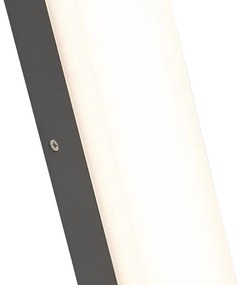 Moderné vonkajšie obdĺžnikové nástenné svietidlo tmavošedé - Opacus