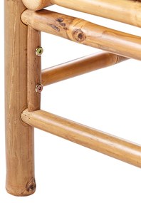 Záhradný bambusový stolík 64 x 55 cm svetlé drevo CERRETO Beliani