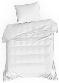SATÉNOVÉ OBLIEČKY DINA 200X220 CM, 2KS 70X80 CM BIELE