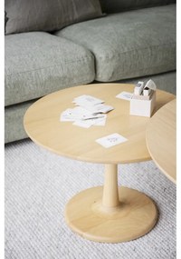 Okrúhly konferenčný stolík v dekore duba v prírodnej farbe 60x60 cm Hobart – Rowico