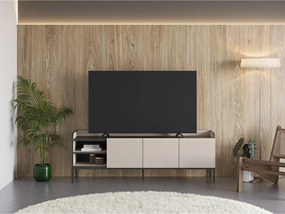 Krémový TV stolík 160x55x42 cm Adara – Marckeric