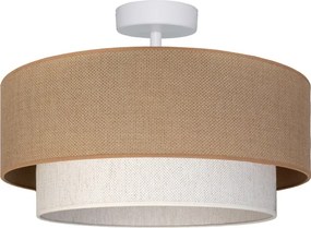 Brilagi - Prisadený LED luster BOHO ECO 1xE27/10W/230V pr. 40 cm béžová/krémová