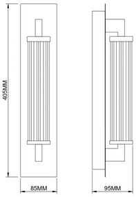 Zuma Line 003064-034745 - LED nástenné svietidlo DORIA LED/8W/230V zlaté