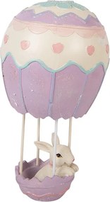 Fialová dekorácia králik v balóne - Ø12*20 cm