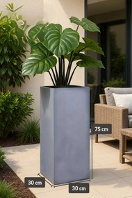 Kvetináč BLOCK, sklolaminát, výška 75 cm, betón design