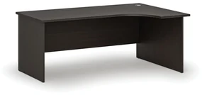 Kancelársky rohový pracovný stôl PRIMO WOOD, 1800 x 1200 mm, pravý, wenge