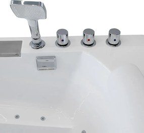 BPS-koupelny Hydromasážna vaňa HYD-MA941 180x90 BIELA s ohrevom vody