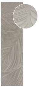 Svetlosivý vlnený koberec behúň 60x230 cm Lino Leaf – Flair Rugs