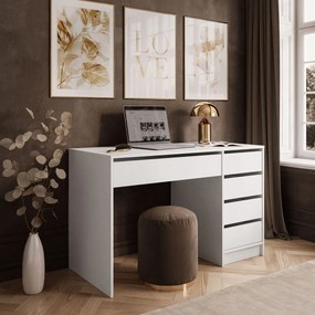 Písací stôl so zásuvkami WORK II biela matná 120 cm