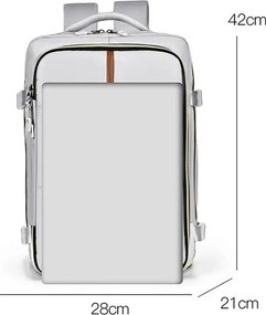 Vodoodolný batoh do školy, na cestovanie a šport sivá