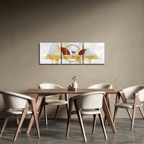 Obraz - Dekor (s hodinami) (90x30 cm)