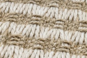 Koberec JUTE 3650 so strapcami krémový / béžový