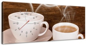 Gario Obraz s hodinami Romantika pri káve Rozmery: 30 x 30 cm