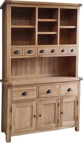 Komoda s vitrínou - príborníková zostava 2ks, 139x43x200 cm