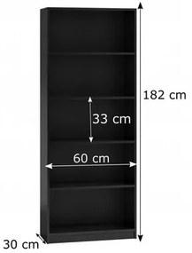 Regál 60 cm čierny