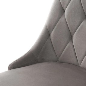 Jedálenská stolička LOUIS QUILTER zamatová sivá 849010