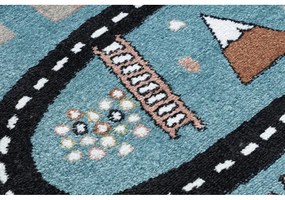 Detský kusový koberec Cesta z mesta modrý 140x190cm