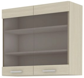 Horná kuchynská skrinka Chasma 80 GS 72 2F (dub ferara + tmavé drevo). Akcia -6%. Vlastná spoľahlivá doprava až k Vám domov. 1032901