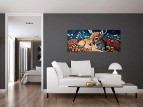 Obraz - Maľované srne (120x50 cm)