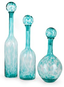 Dekoratívna váza ISLA 12x70 CM tyrkysová