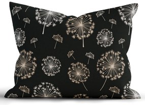 Bavlnená obliečka na vankúš Renforcé 70 × 90 cm - Púpavy čierne