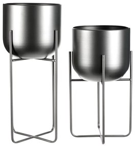 Autronic BONTEC Stojan - kovový, okrúhly, strieborno-sivý, cena za sadu 2 ks Farba: Strieborná