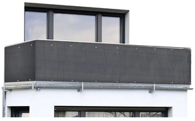 Čierna plastová balkónová zástena 500x85 cm – Maximex