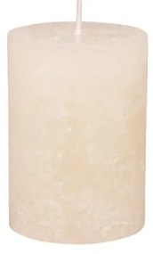 Krémová rustikálna valcová sviečka Macon Variant: Ø: 10cm, V: 15cm, 90hod