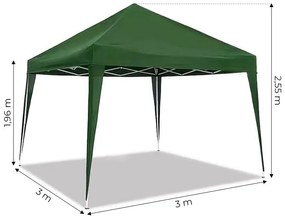 Záhradný altánok, prístrešok, rozkladací 3x3m