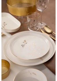 Jedálenská súprava 27 ks biela/zlatá/porcelán