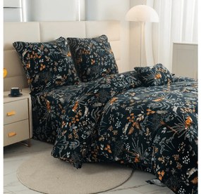 Sada 2ks mikroplyšových obliečok THE FOX AND THE HARE tmavozelené + obliečka mikroplyš SOFT 180x200 cm biele, dvojlôžko