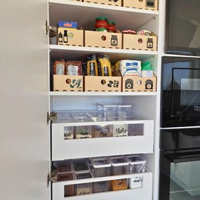 Úložný box, drevený 20x50x12cm - do špajzy aj do skrine VASKY20