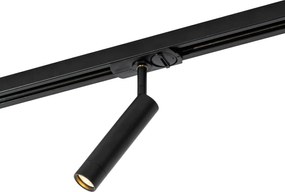 Moderné čierne bodové svetlo pre 1-fázový koľajnicový systém - Iconic Ivy