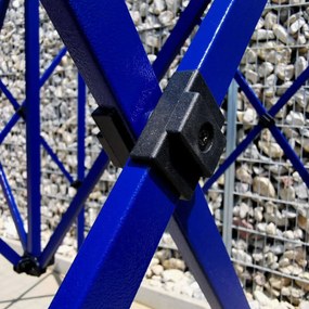 BRIMO Rýchlorozkladací stánok 2x3 m (3 steny): Oceľová pevnosť pre trhovníkov - s 3 stenami - Modrá 21