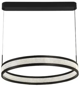 LED Stmievateľný luster na lanku LED/45W/230V čierna + diaľkové ovládanie