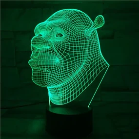 3Dmix 3DL-BSC017 – 3D LED nočná lampa - Shrek