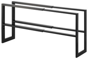 Čierna polica na topánky YAMAZAKI Line