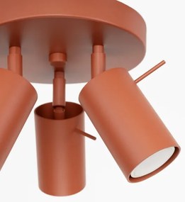 Sollux SL.1509 - Bodové svietidlo RING 3xGU10/10W/230V červená