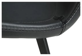 Čierna jedálenská stolička z imitácie kože DAN–FORM Denmark Hype