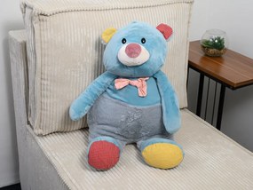 Plyšový MEDVEDÍK BOB s detskou dekou vo vnútri modrý