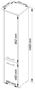 Kúpeľňová skrinka Fin I 30 cm dub sonoma