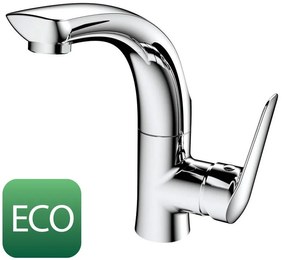Aqualine Soliter, umývadlová batéria s otočnou hubicou, bez výpusti, ECO miešacia kartuša, chróm, DF004-01