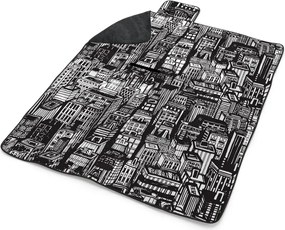Sablio Plážová deka Kreslené mrakodrapy: 200x140 cm