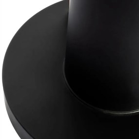 Erga Aurora Small Black, toaletná WC kefa s dreveným držiakom na WC papier na postavenie 19x19x56 cm, hnedá-čierna, ERG-SEP-1340STLAZSBLA